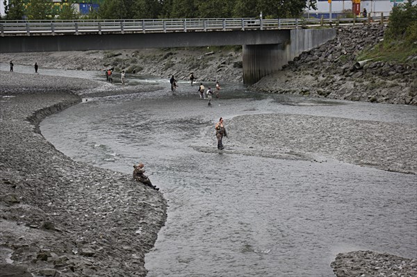 028-Ловля лосося на ручье Ship Creek